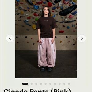 Kawa Club Cicada Wide Leg Pink Hiking Pants